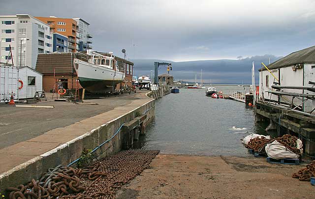 Granton Harbour - October 27, 2007  -  The day that boats were lifted out of the harbour for the winter