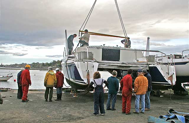 Granton Harbour - October 27, 2007  -  The day that boats were lifted out of the harbour for the winter