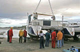 Granton Harbour - October 27, 2007  -  The day that boats were lifted out of the harbour for the winter