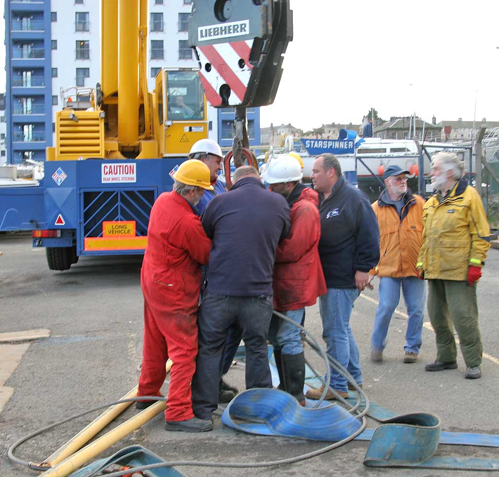 Granton Harbour - October 27, 2007  -  The day that boats were lifted out of the harbour for the winter