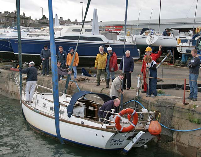 Granton Harbour - October 27, 2007  -  The day that boats were lifted out of the harbour for the winter