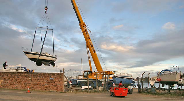 Granton Harbour - October 27, 2007  -  The day that boats were lifted out of the harbour for the winter