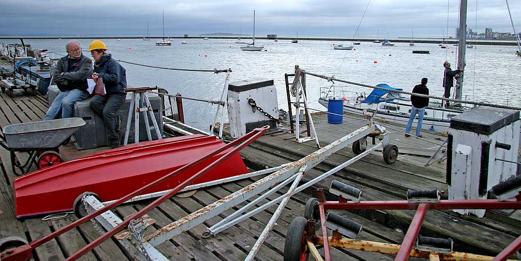 Granton Harbour - October 27, 2007  -  The day that boats were lifted out of the harbour for the winter