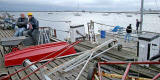 Granton Harbour - October 27, 2007  -  The day that boats were lifted out of the harbour for the winter