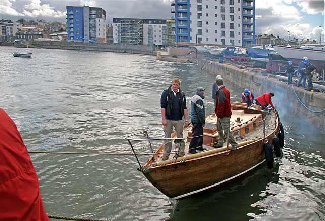 Granton Middle Pier  -  The day that yachts were lifted into the water  -  5 April 2008