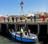 Photo taken at Granton Harbour on the day of the Forth Corinthian Yacht Club 'lift-in' - 6 April 2013