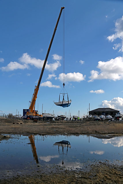 Photo taken at Granton Harbour on the day of the Forth Corinthian Yacht Club 'lift-in' - 6 April 2013