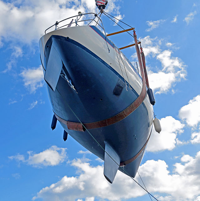 Photo taken at Granton Harbour on the day of the Forth Corinthian Yacht Club 'lift-in' - 6 April 2013