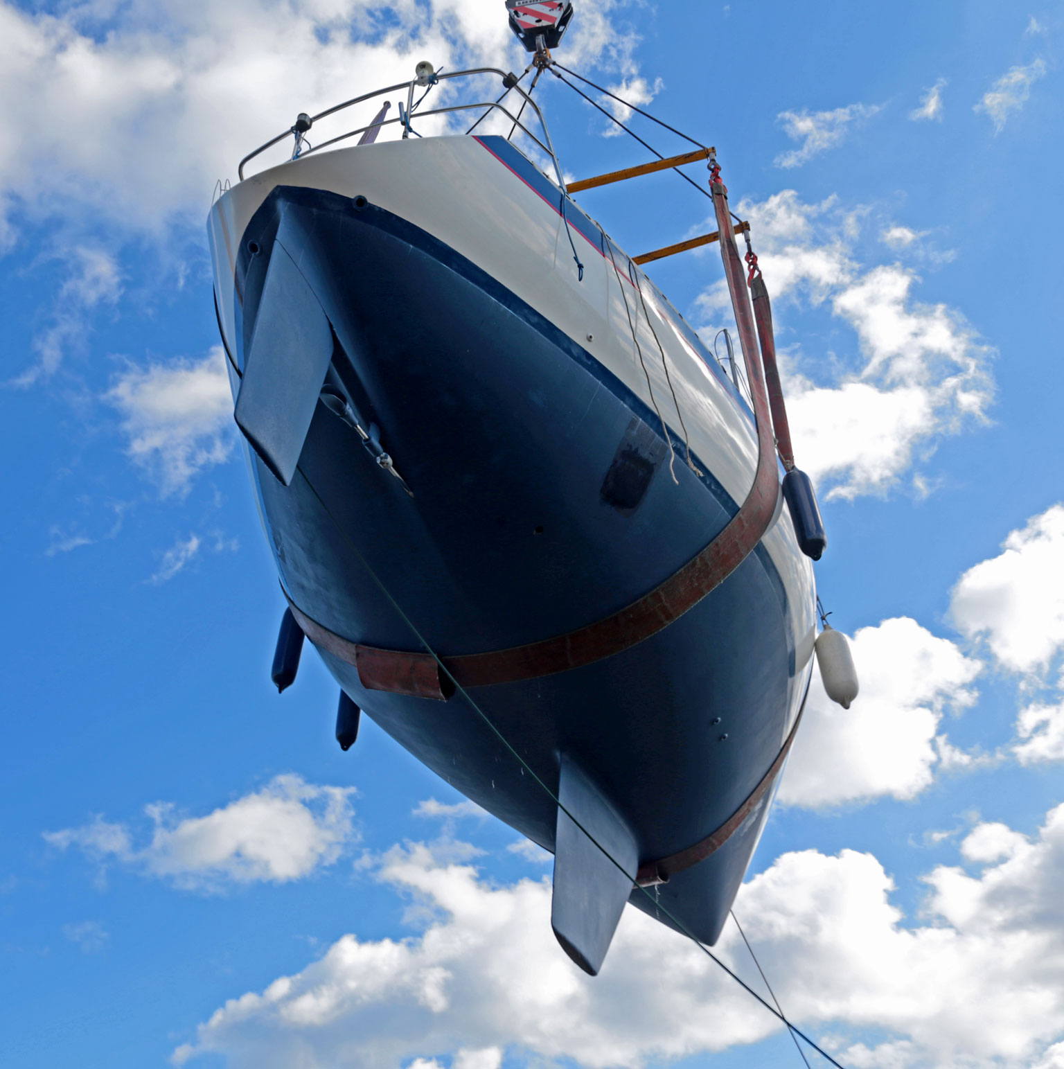 Photo taken at Granton Harbour on the day of the Forth Corinthian Yacht Club 'lift-in' - 6 April 2013