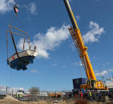 Photo taken at Granton Harbour on the day of the Forth Corinthian Yacht Club 'lift-in' - 6 April 2013