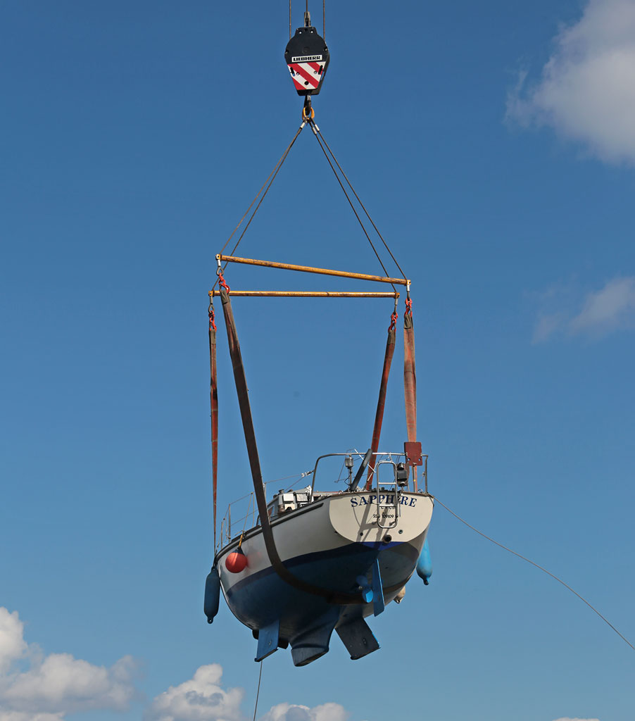 Photo taken at Granton Harbour on the day of the Forth Corinthian Yacht Club 'lift-in' - 6 April 2013