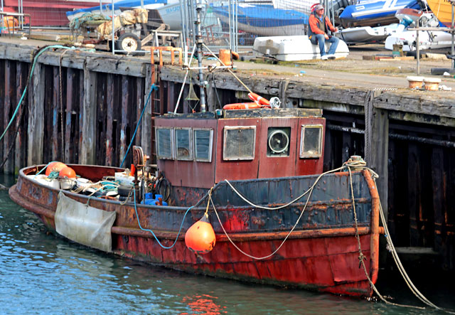 Photo taken at Granton Harbour on the day of the Forth Corinthian Yacht Club 'lift-in' - 6 April 2013