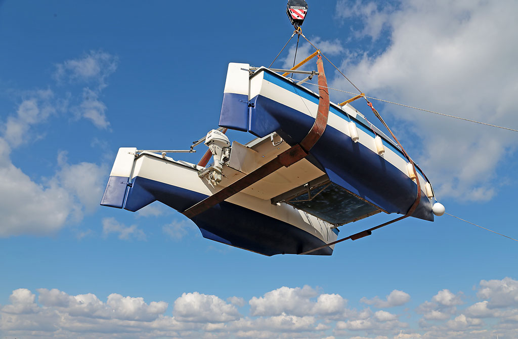 Photo taken at Granton Harbour on the day of the Forth Corinthian Yacht Club 'lift-in' - 6 April 2013