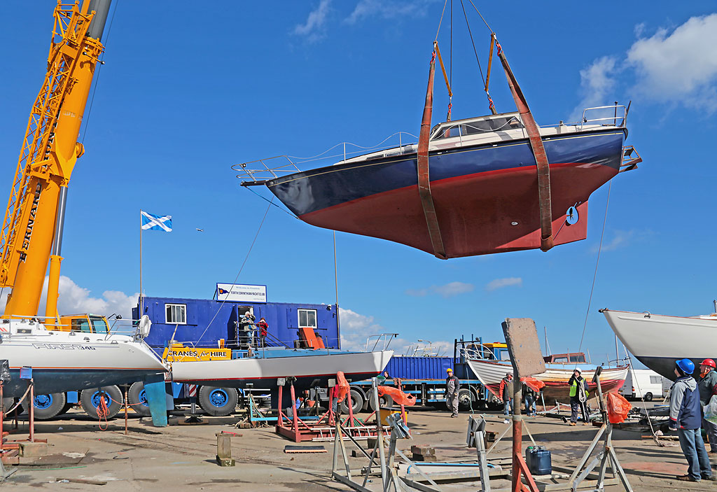 Photo taken at Granton Harbour on the day of the Forth Corinthian Yacht Club 'lift-in' - 6 April 2013