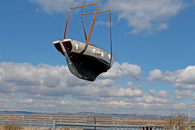 Photo taken at Granton Harbour on the day of the Forth Corinthian Yacht Club 'lift-in' - 6 April 2013