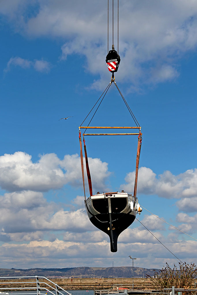 Photo taken at Granton Harbour on the day of the Forth Corinthian Yacht Club 'lift-in' - 6 April 2013