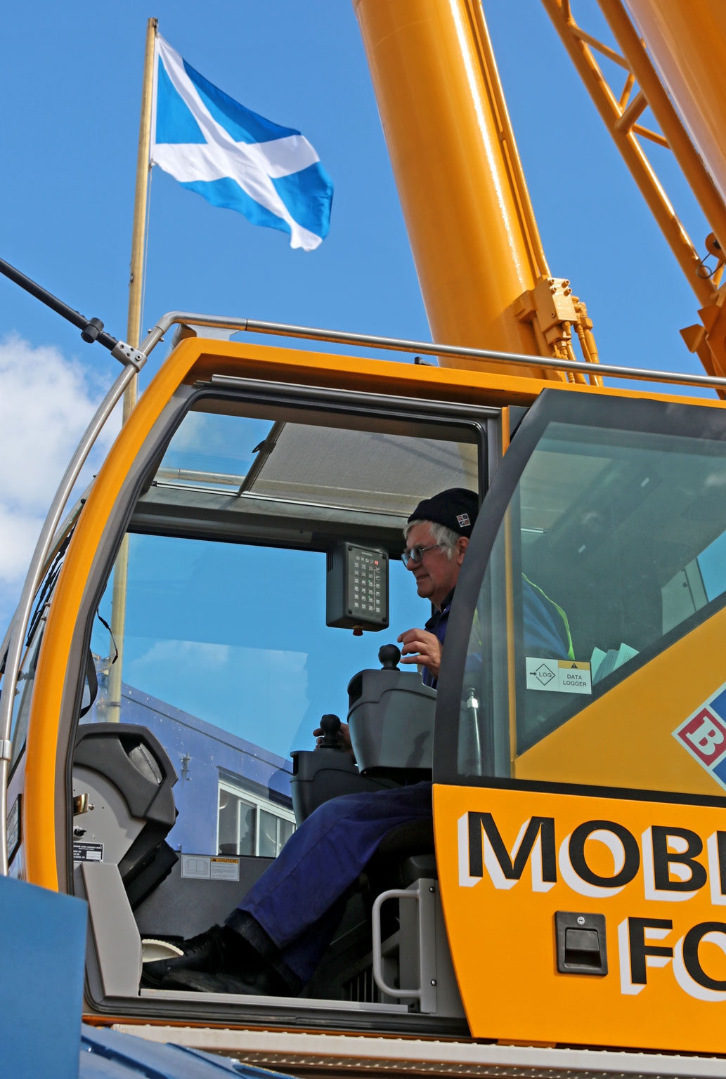 Photo taken at Granton Harbour on the day of the Forth Corinthian Yacht Club 'lift-in' - 6 April 2013