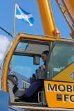 Photo taken at Granton Harbour on the day of the Forth Corinthian Yacht Club 'lift-in' - 6 April 2013