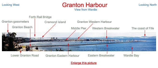 Granton Harbour Panorama  -  made from six photographs taken on 30 June 2004