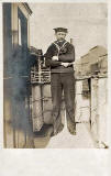 Postcard, posted in 1906  -  A sailor on Fisheries Protection Vessel, FC Brenda