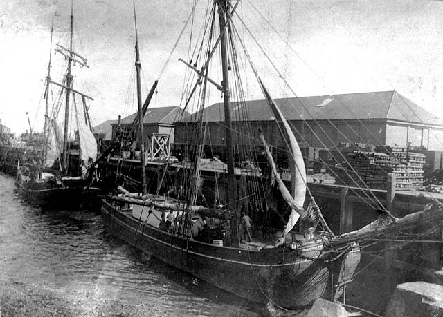 Sailing Trawlers at Granton Middle Pier