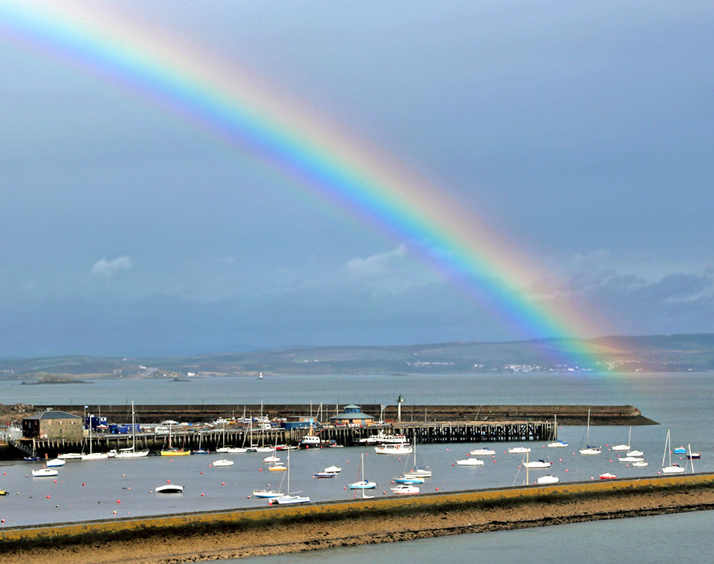 Rainbow at Granton Harbour  -  Photo taken April 14, 2012