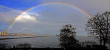 Rainbow over Granton Harbour and the Firth of Forth