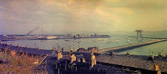 Looking down on Granton Harbour from Granton Road, 1960-62  -  panorama