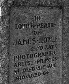 Detail from James Howie's Gravestone at Warriston Cemetery, Edinburgh