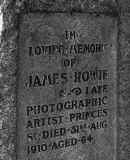 Detail from Gravestone of James Howie at Warriston Cemetery, Edinburgh
