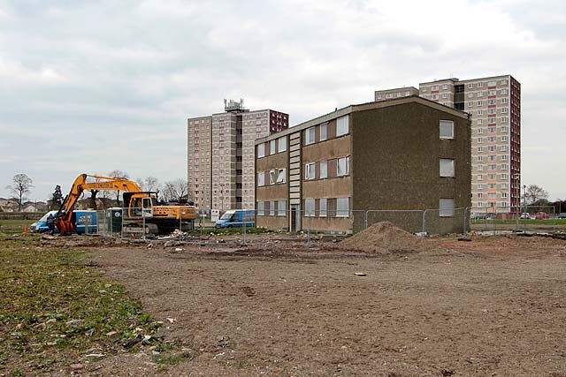 Greendykes Road, following the demolition of the homes - 2011