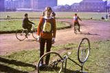 Cycle track near the Union Canal at Harrison Park, Edinburgh