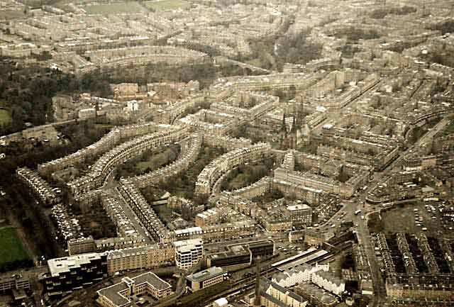 Looking down on Haymarket  -  View to the north-east towards Dean  -  6 December 2003