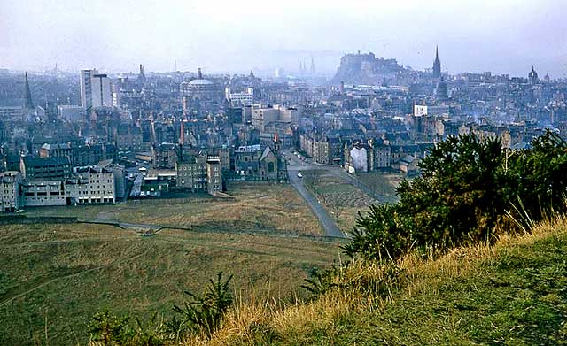 Looking from Holyrood Park towards Brown Street