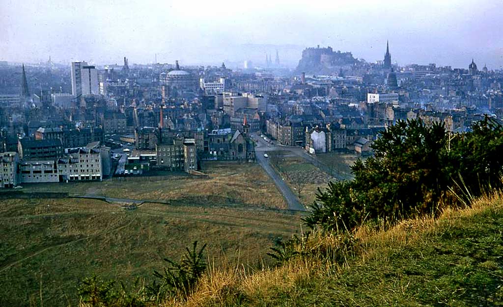 Looking from Holyrood Park towards Brown Street