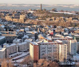 Looking North from The Radical Road in Holyrood Park to Calton Hill and Canongate