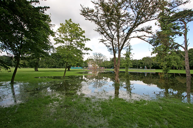 Inch Park, Liberton  -  August 2008  -  Flood in the Park