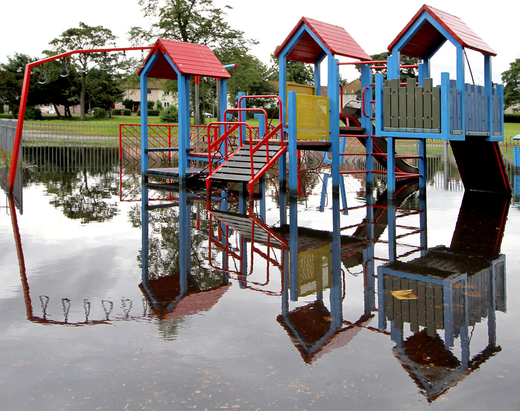 Inch Park, Liberton  -  August 2012 following heavy rain