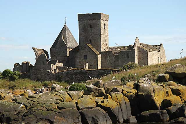Inchcolm Abbey, seen from theNW, on the island of Inchcolm in the Firth of Forth