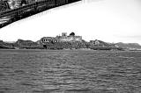 Forth Rail Bridge and the island of Inchgarvie - view from the Firth of Forth