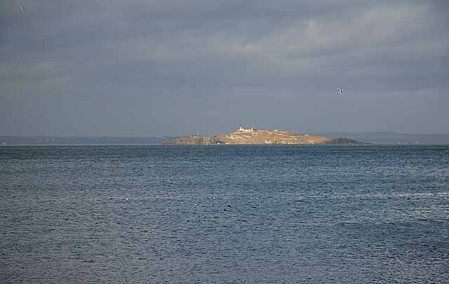 Looking towards Inchkeith in the Firth of Forth,  from Seafield