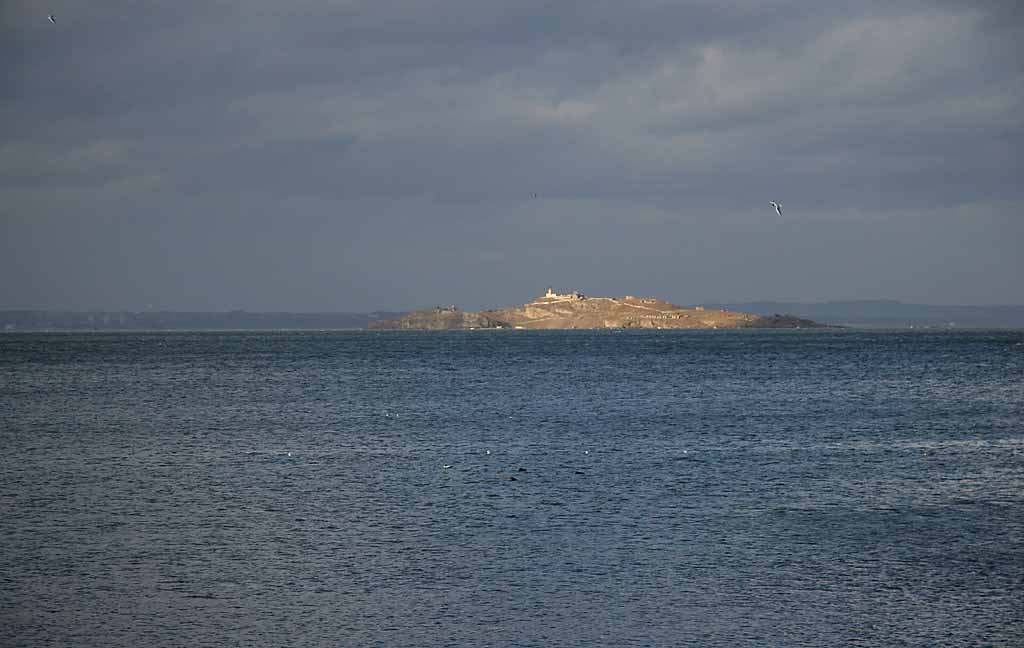 Looking towards Inchkeith in the Firth of Forth,  from Seafield