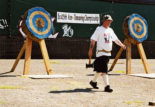 Inverleith Park  -  Scottish Axe-Throwing Championships  -  June 2004