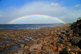 Rainbow at Joppa Pans  -  Looking towards Cockenzie from the Beach