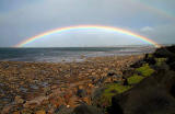 Rainbow at Joppa Pans  -  Looking towards Cockenzie from the Beach