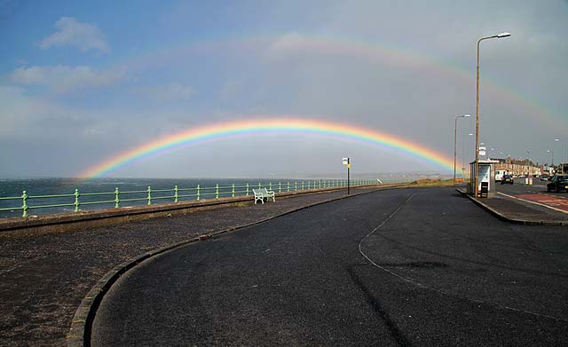 Rainbow at Joppa Pans  -  Eastfield Bus Terminus