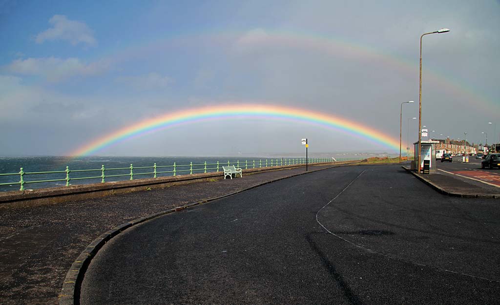 Rainbow at Joppa Pans  -  Eastfield Bus Terminus