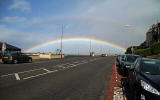 Rainbow at Joppa Pans  -  Bench and Bus Stop at Eastfield Terminus