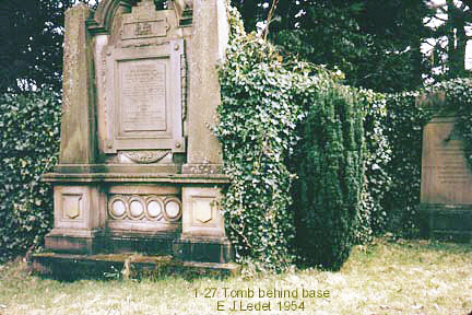 A Grave site close to the RAF base at Kirknewton, 1954