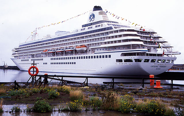 Leith Docks  -  The liner, 'Crystal Harmony'